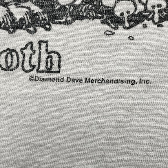 Vintage David Lee Roth Raglan Shirt Mens Large White Navy Nothin' But Yeah! - Picture 9 of 10